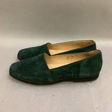 Load image into Gallery viewer, Cole Haan Forest Green Suede Monogram Flats (sz 9.5)
