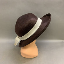Load image into Gallery viewer, Vintage Mr John Brown Straw White Leather Band Hat
