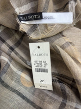 Load image into Gallery viewer, NWT Talbots Tan Wool Plaid Scarf
