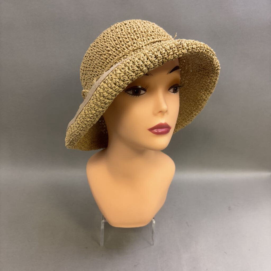 Eddie Bauer Tan Straw Hat Size OS