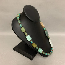 Load image into Gallery viewer, Turquoise Jade &amp; Quartz Copper Beaded Necklace (22")
