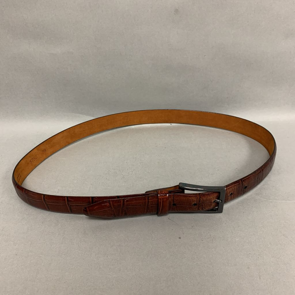 Tulliani Brown Italian Calfskin Belt sz 38