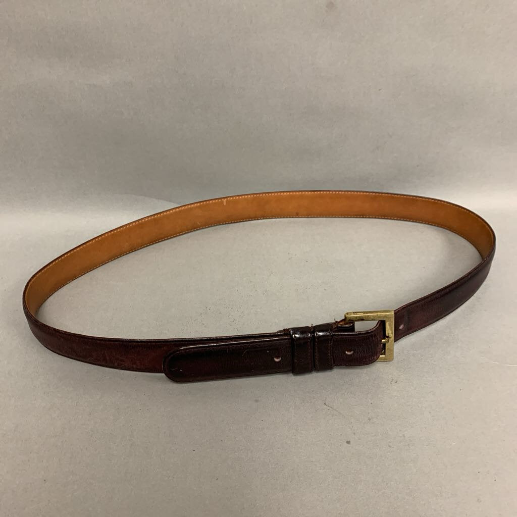 Vintage Coach Dark Brown Leather Belt sz 38