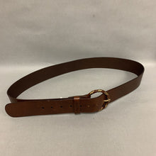 Load image into Gallery viewer, Talbots Brown Leather Brass O-Buckle Belt sz XXL
