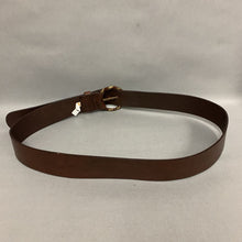 Load image into Gallery viewer, Talbots Brown Leather Brass O-Buckle Belt sz XXL
