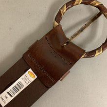 Load image into Gallery viewer, Talbots Brown Leather Brass O-Buckle Belt sz XXL
