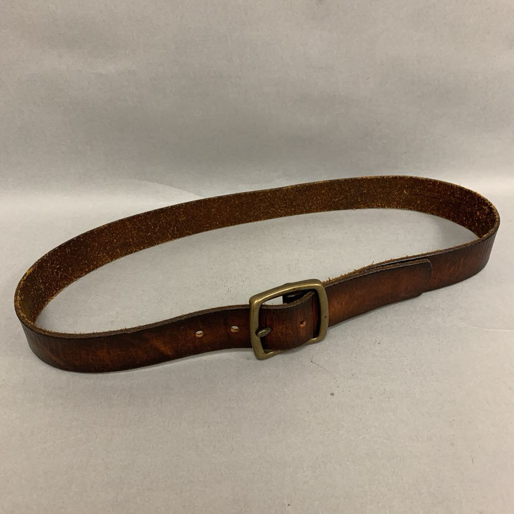 Vintage Eddie Bauer Dark Brown Leather Belt sz 38