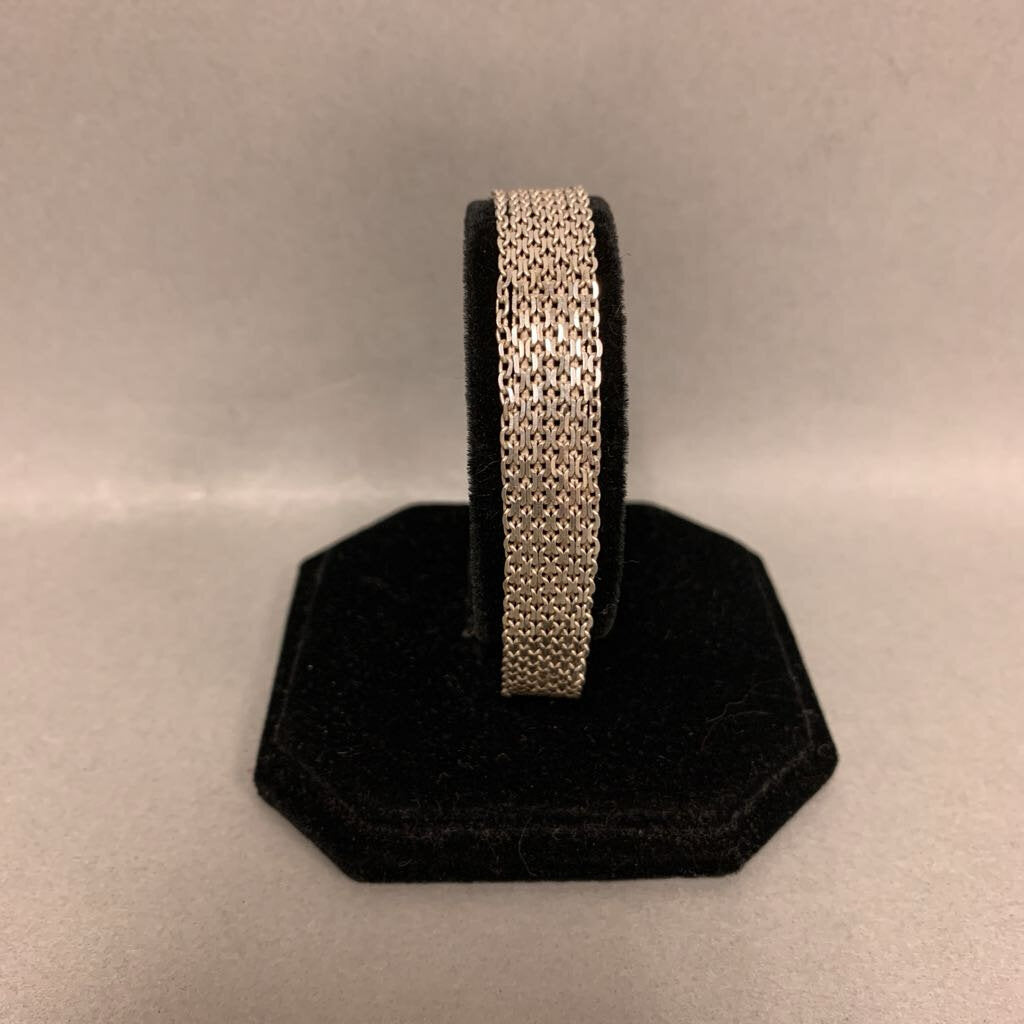 Italian Sterling Mesh Chain Bracelet As-Is (8