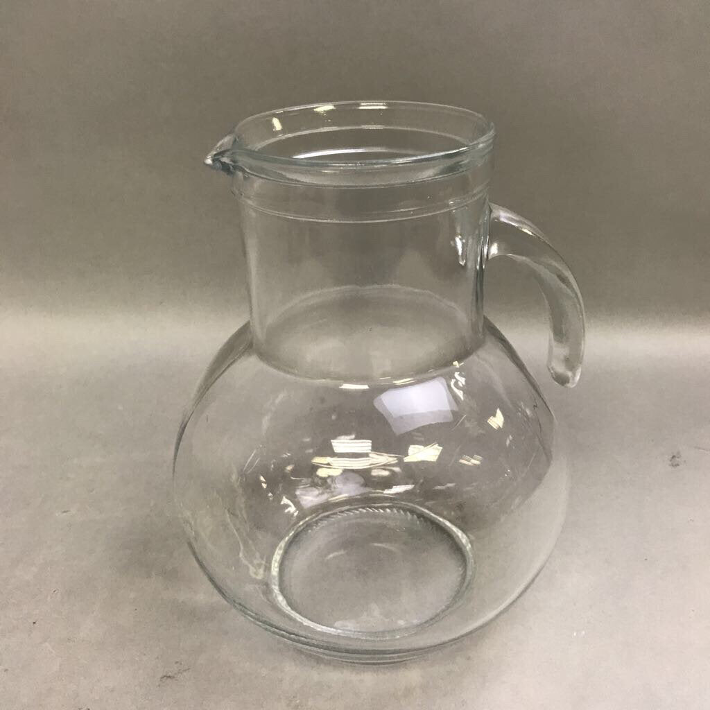 Vintage Italian Clear Glass Pitcher (8.5