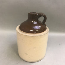 Load image into Gallery viewer, Vintage Stoneware Crock Jug Brown &amp; Tan (10&quot;)
