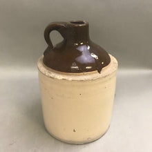 Load image into Gallery viewer, Vintage Stoneware Crock Jug Brown &amp; Tan (10&quot;)
