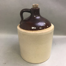 Load image into Gallery viewer, Vintage Stoneware Crock Jug Brown &amp; Tan As Is (13&quot;)
