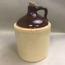 Load image into Gallery viewer, Vintage Stoneware Crock Jug Brown &amp; Tan As Is (13&quot;)
