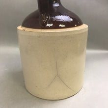 Load image into Gallery viewer, Vintage Stoneware Crock Jug Brown &amp; Tan As Is (13&quot;)
