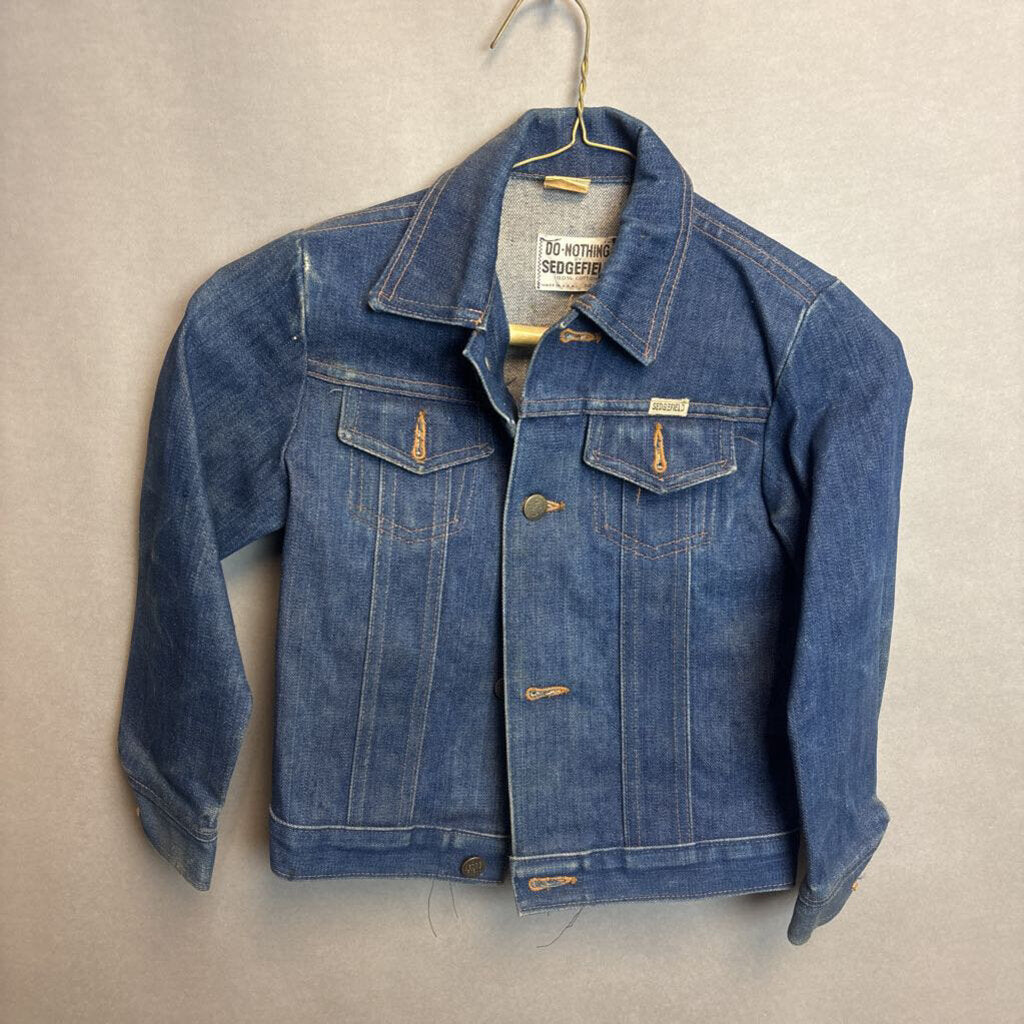 Vintage Kids Do Nothing by Sedgefield Denim Jacket Size 8