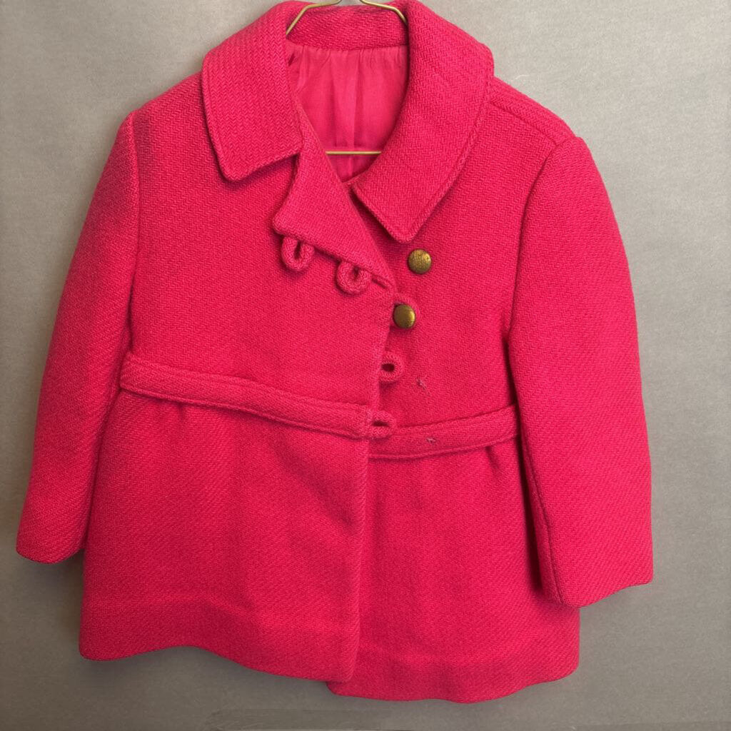 Vintage Kids Wool Pink Peacoat Size S AS IS