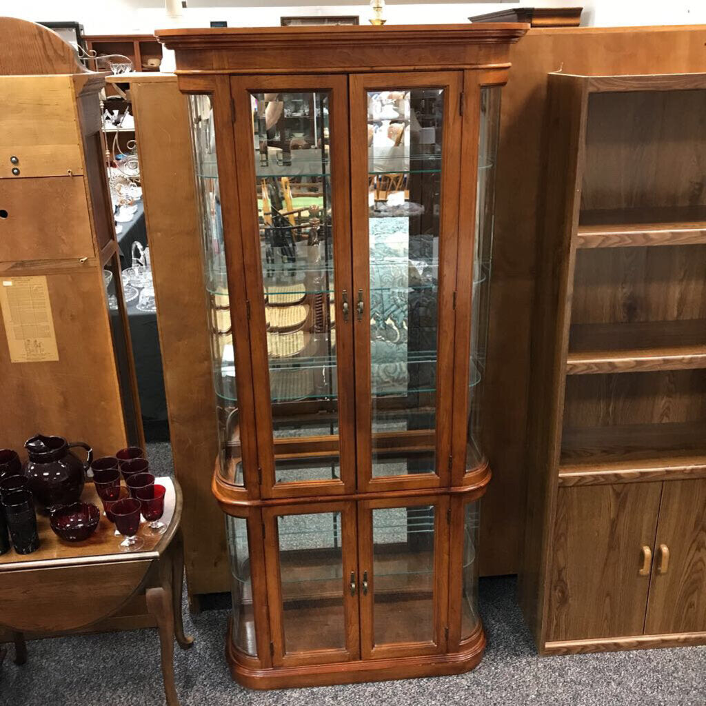 Glass Curio Cabinet (77x33x12)