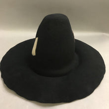 Load image into Gallery viewer, Vintage Black Felt Cone Floppy Brim Scarecrow Hat (7.5&quot;)
