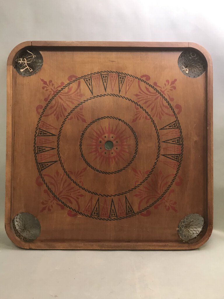 Vintage Carrom Game Board with Board Pieces (29x29)