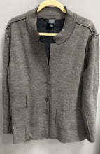 Load image into Gallery viewer, Eileen Fisher Merino Wool Taupe Sweater Jacket Size 1X
