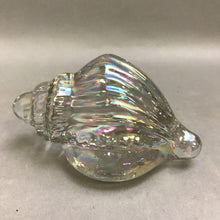 Load image into Gallery viewer, Iridescent Art Glass Conch Shell Paperweight (5&quot; x 3&quot; x 2.5&quot;)
