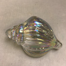 Load image into Gallery viewer, Iridescent Art Glass Conch Shell Paperweight (5&quot; x 3&quot; x 2.5&quot;)
