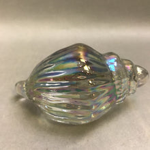 Load image into Gallery viewer, Iridescent Art Glass Conch Shell Paperweight (5&quot; x 3&quot; x 2.5&quot;)
