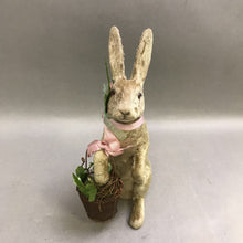 Load image into Gallery viewer, Bunny Rabbit w/ Basket Decor (11&quot;)
