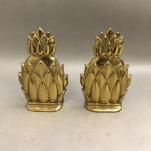 Load image into Gallery viewer, Newport Brass Pineapple Bookends Pair (~6.5&quot;)
