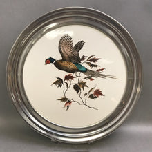 Load image into Gallery viewer, Reed &amp; Barton Ceramic Pewter Plate Hand Colored Pheasant (15&quot;)
