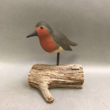 Load image into Gallery viewer, European Robin on Drift Wood Signed JLB 82 (7&quot;)
