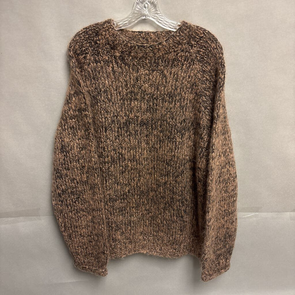 Susan Duncan Hand Knit Brown Sweater Size XL