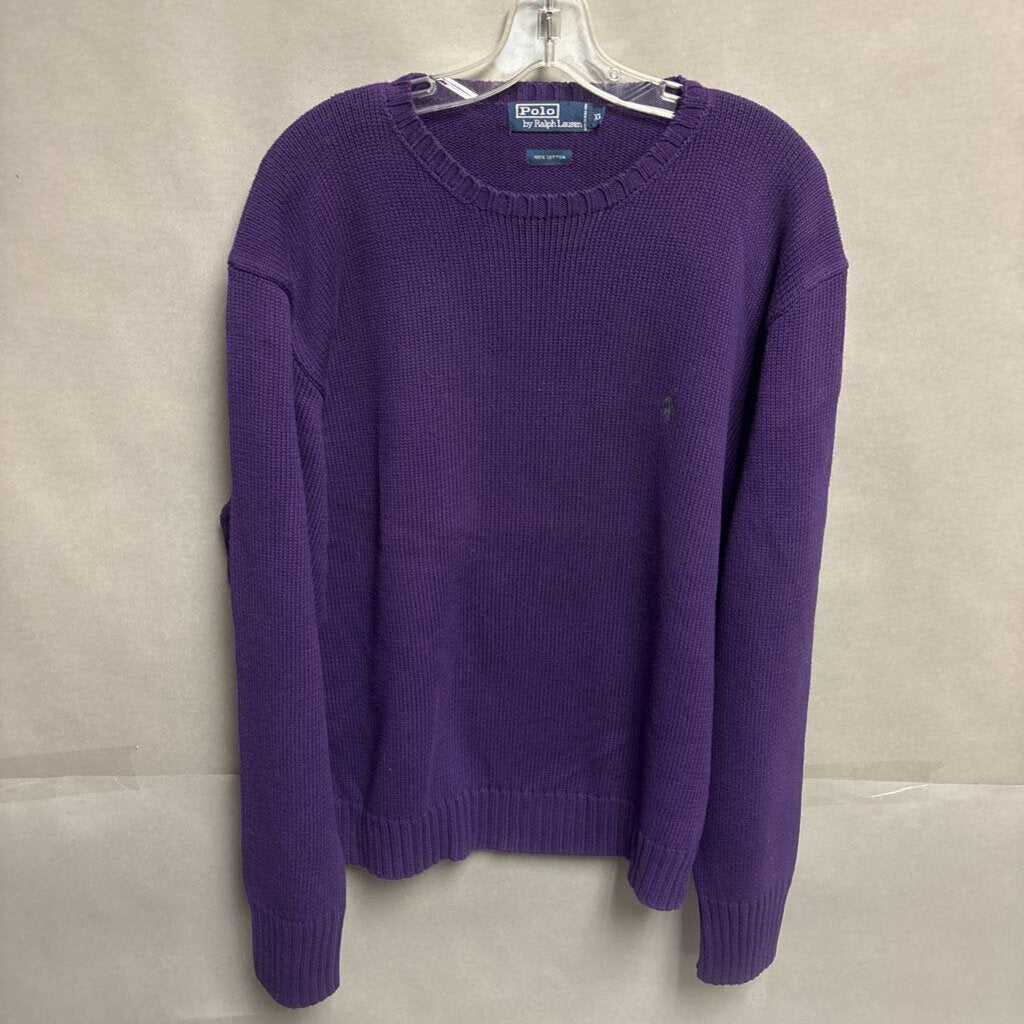 Polo by Ralph Lauren Purple Cotton Sweater Size XL