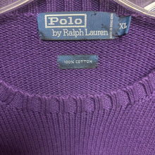 Load image into Gallery viewer, Polo by Ralph Lauren Purple Cotton Sweater Size XL
