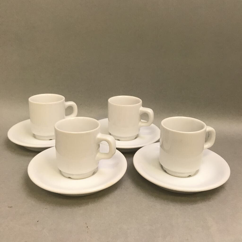 Set of 4 R France China Cup & Saucers