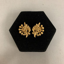 Load image into Gallery viewer, Vintage Crown Trifari Goldtone Faux Pearl Rhinestone Brooch Pin &amp; Clip Earrings Set
