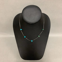 Load image into Gallery viewer, Sterling Turquoise Chunk Satellite Choker Necklace (15&quot;)
