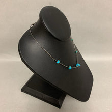 Load image into Gallery viewer, Sterling Turquoise Chunk Satellite Choker Necklace (15&quot;)
