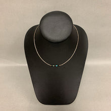 Load image into Gallery viewer, Sterling Turquoise Onyx Bead Necklace (15&quot;)
