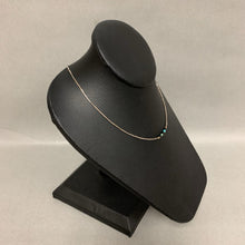 Load image into Gallery viewer, Sterling Turquoise Onyx Bead Necklace (15&quot;)
