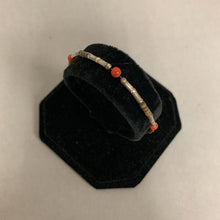 Load image into Gallery viewer, Sterling Coral Horn Bead Bracelet (7.5&quot;)
