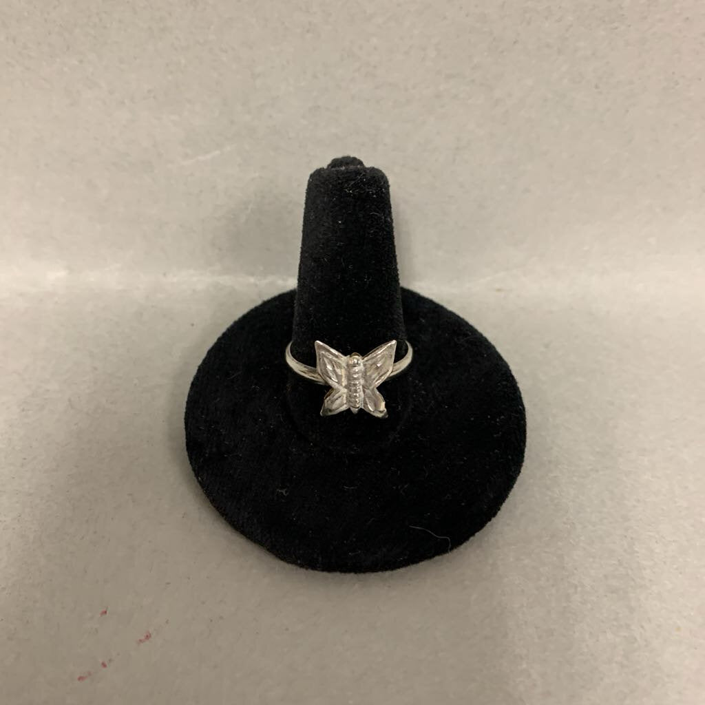 Sterling Butterfly Ring sz 7.75
