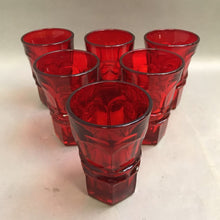 Load image into Gallery viewer, Set of 6 Red Viking Glass Cup&#39;s (5.5&quot;)
