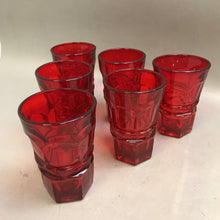 Load image into Gallery viewer, Set of 6 Red Viking Glass Cup&#39;s (5.5&quot;)
