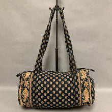 Load image into Gallery viewer, Black &amp; Yellow Print Quilted Shoulder Bag Purse (10x13&quot;)
