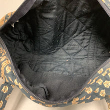Load image into Gallery viewer, Black &amp; Yellow Print Quilted Shoulder Bag Purse (10x13&quot;)
