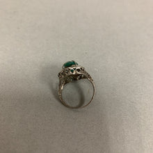 Load image into Gallery viewer, Vintage Sterling Dichroic Glass Filigree Ring sz 4
