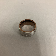 Load image into Gallery viewer, Lumani Brushed Steel Pave CZ Band Ring sz 7
