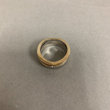 Load image into Gallery viewer, Sterling Gold Plate CZ Stacked Look Ring sz 7.5
