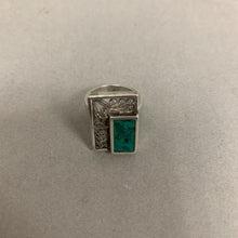 Load image into Gallery viewer, Sterling Turquoise Filigree Setting Ring sz 6.5
